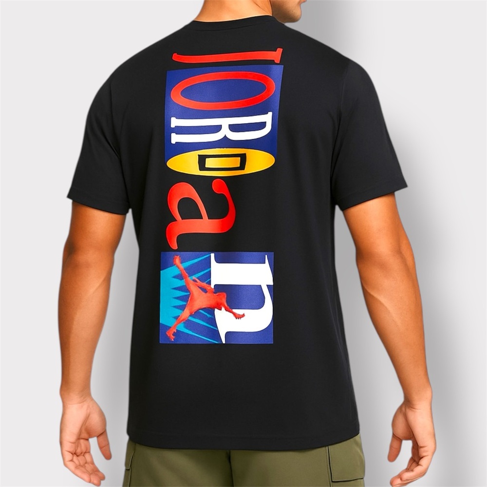 Nike Air Jordan Retro 9 Flight Black Nostalgia Spellout Graphic T Shirt